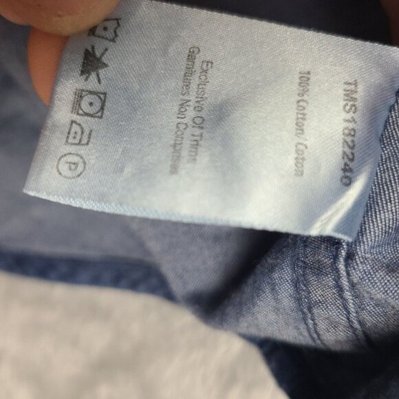 Triple Five Soul Blue Floral Pattern Button Down Short Sleeve Shirt Size Medium‎ - Picture 11 of 12